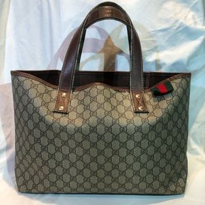 GUCCI MONOGRAM WEB TOTE